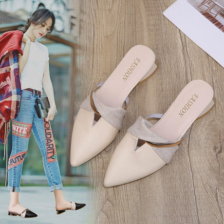 Fairy Style Casual Pointed Toe Thick Heel Shoes