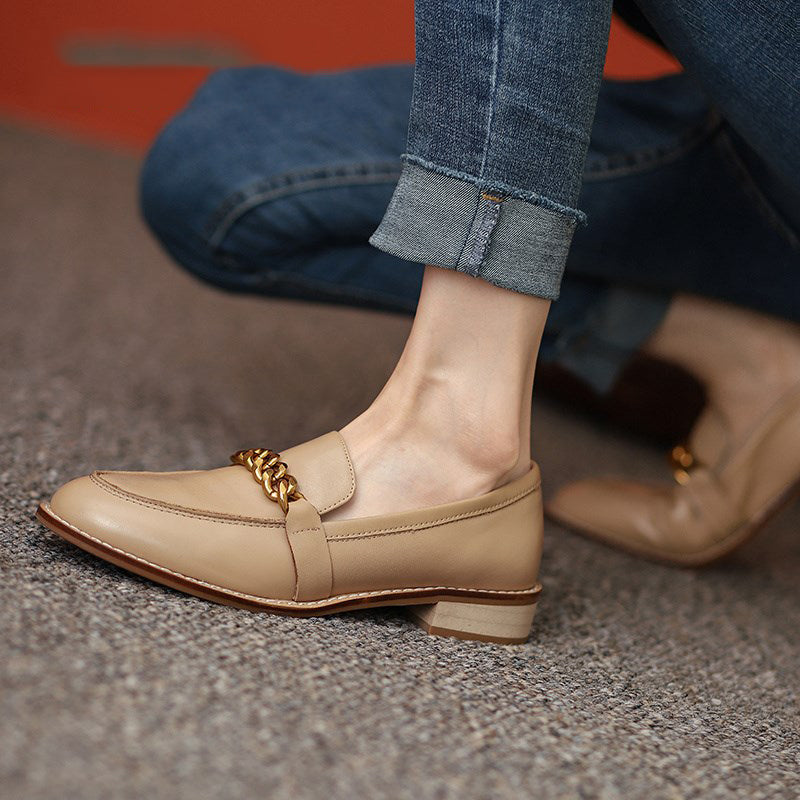 Thick Heels-Loafers