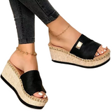 Thick Hemp Rope Wedge Sandals