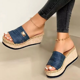 Thick Hemp Rope Wedge Sandals