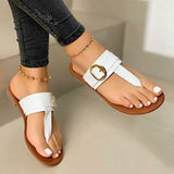 Fashionable and Comfortable Buckle Flip-Flat Sandals