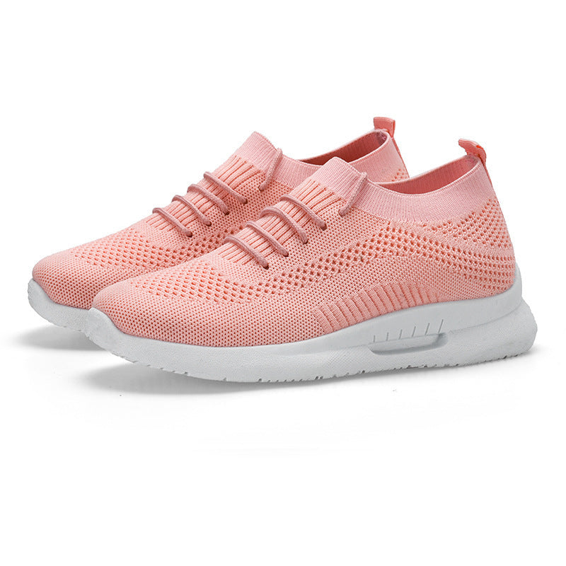 Knitted Comfortable Stylish Running Sneakers | Women's Slip-On Sports Shoes