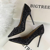 Shining Sequins Slim High Heels