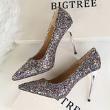 Shining Sequins Slim High Heels